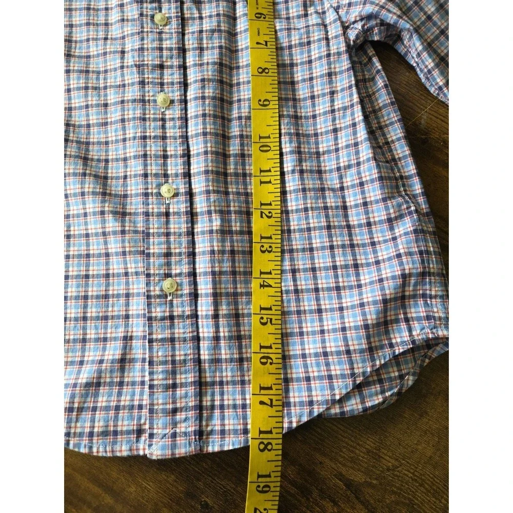 Polo Ralph Lauren Natural Stretch Boys 5 Oxford‎ Shirt Plaid Button Up Pony Logo